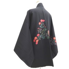 10670C5 Silk Japanese Kimono Haori Jacket Chrysanthemum