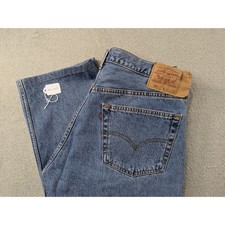 Vintage Levis 501 Mens Blue Jeans 38x30 Made Canada Y2K Button Fly Hemmed 36x27