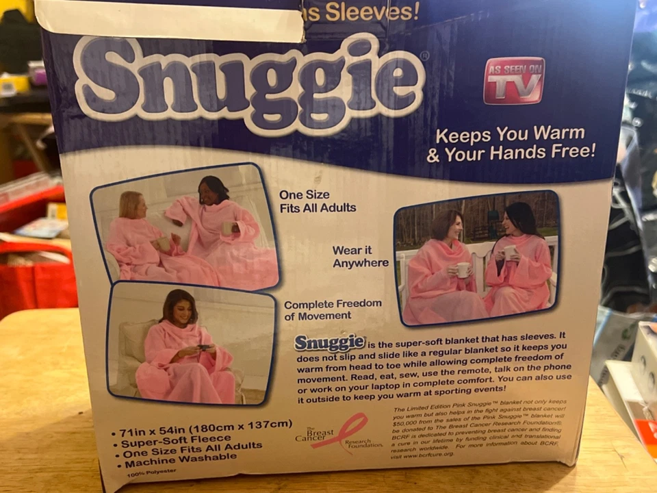 Флисовое одеяло SNUGGIE для взрослых против рака молочной железы - Изображение 3 из 3