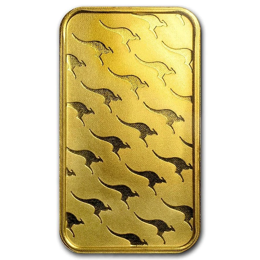 Barra de oro de 50 gramos - La Casa de la Moneda de Perth (en ensayo) Foto 4 de 4
