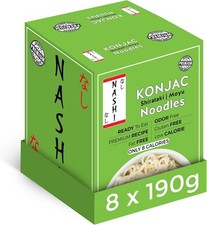 Nashi Konjac Shirataki Premium Noodles (8×190g)- Odour Free, Suitable for Vega