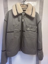 Diesel L-GILBERT-FUR Leder Bomberjacke Herren...