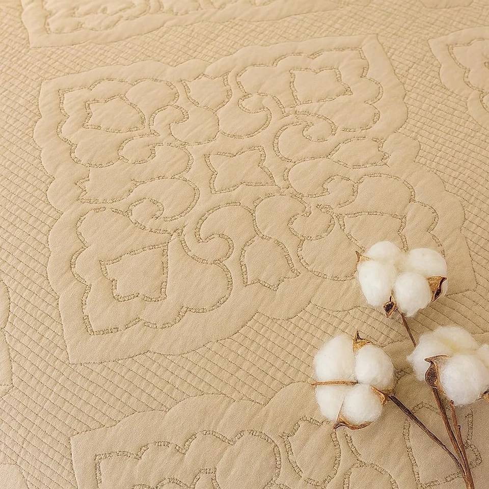 King Size постельного белья одеяло комплект двусторонний хлопок покрывало 3шт король покрывало комплект - Изображение 4 из 4