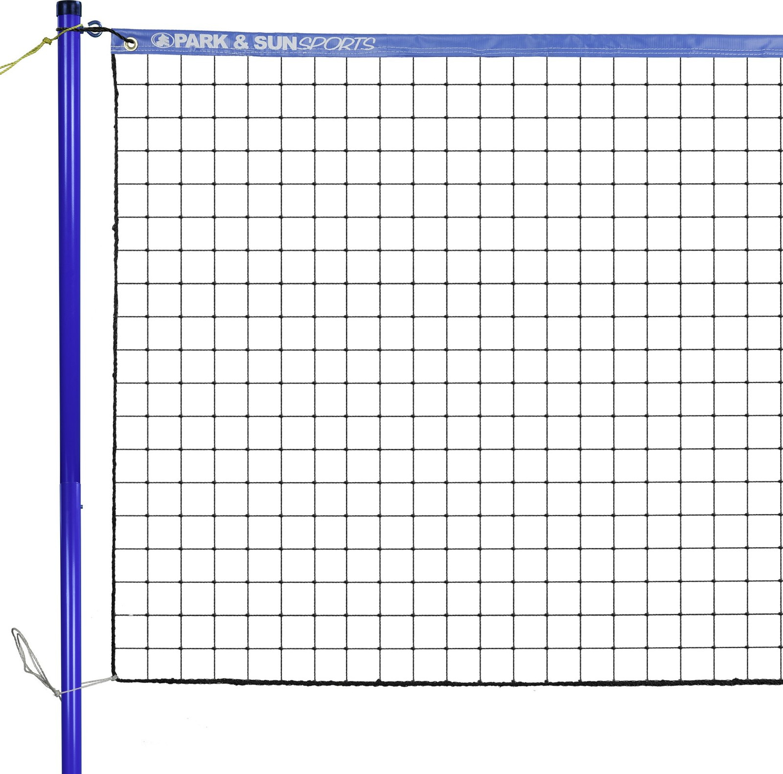 Volley Sport Combo Set: Portable Outdoor Badminton/Volleyball Net System, Blu...