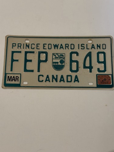 LICENSE PLATE PLATES Canada Prince Edward Island 1989 ￼ Dep-649
