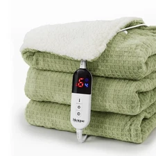 Electric Heated Throw Blanket 50x60 - 6 Heat Settings & Auto Shut-Off - ETL