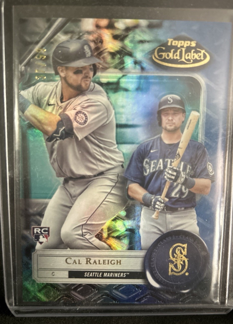 2022 Topps Gold Label Cal Raleigh #7 Class 2 Blue /99 Rookie Rc Sp Ssp Mint Pull