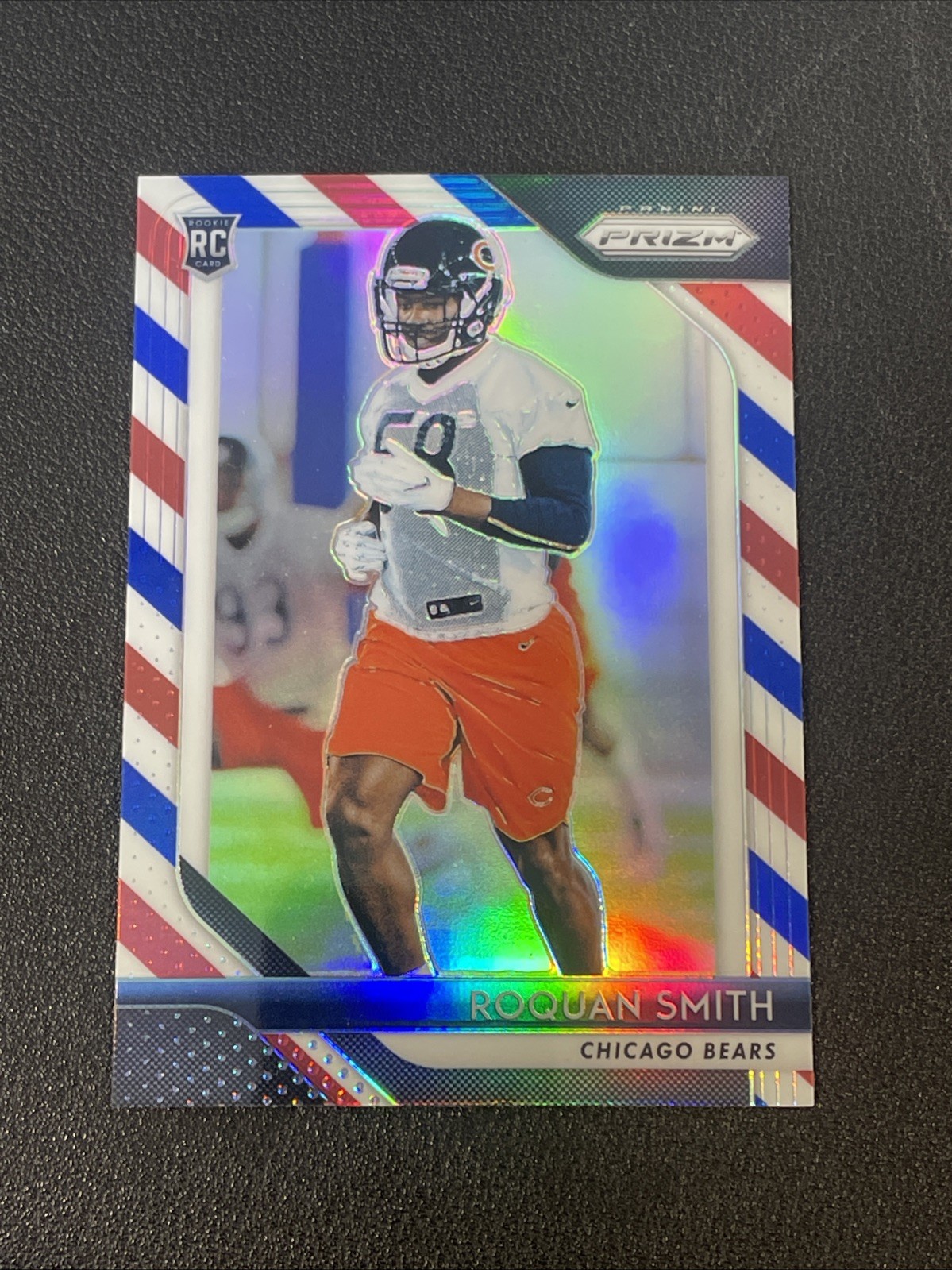 2018 Panini Prizm Football Red White Blue Prizm Rookie #242 Roquan SMITH