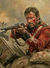 ZULU WARS, RORKES DRIFT. 🇬🇧 MAKE EVERY BULLET COUNT 10X8 inch print.