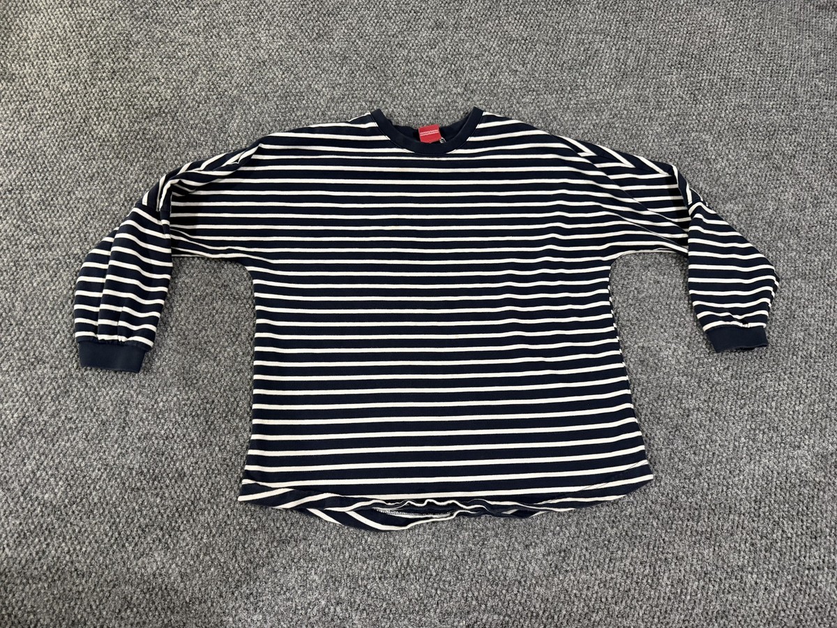 8egreedy long navyＴシャツ Zara Shirt Mens Small Navy White Striped Keith Haring Heart