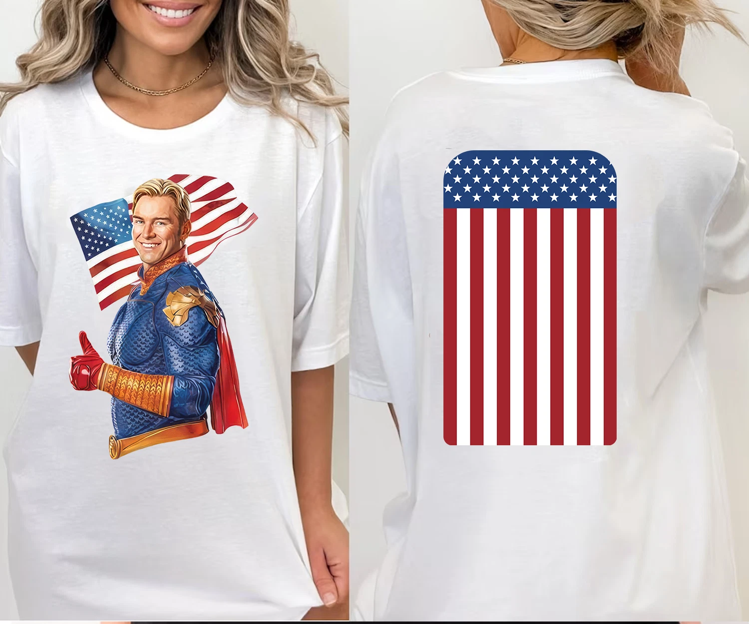 Homelander Prisoner Double Sided T-Shirt The Boys TV Series Graphic Fan Gift