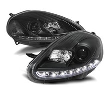 Headlights for FIAT GRandE PUNTO 2005 2006 2007 2008 Daylight Black LHD