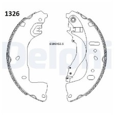 Delphi Bremsbackensatz 22386477 hinten 1EA698525B 1EA698525D 1EA698525H