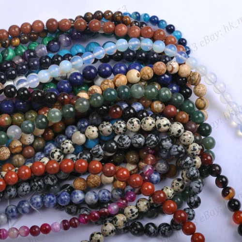 Wholesale Natural Gemstone Round Spacer Loose Beads 4MM 6MM 8MM 10MM 12MM