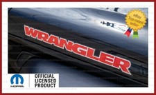 2x 2007 - 2018 Jeep Wrangler Hood Decals Graphics Stickers Jk Black Red Fj6d1