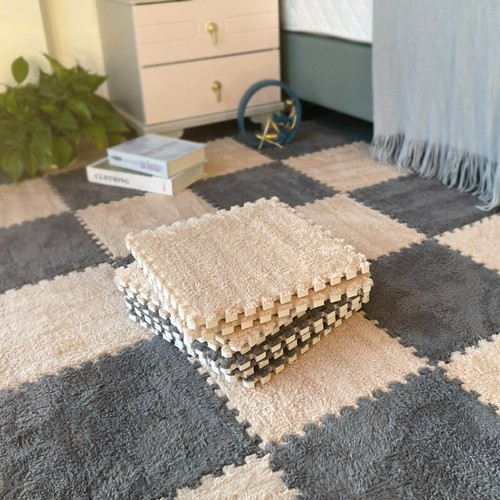 Plush splicing carpet EVA foam floor mat assembled floor mats cuttable bedroom - Picture 3 of 27