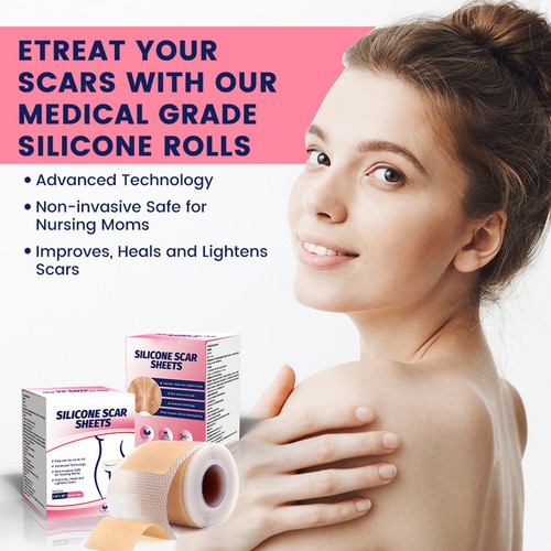 Scar Silicone Sheet Gel Patch Removal Skin Treatment Repair Wound Burn Natural - Picture 12 of 12
