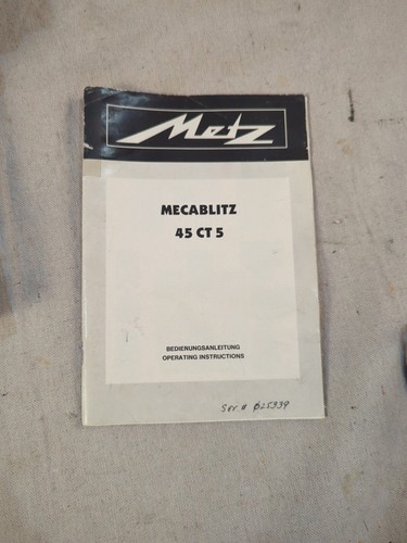 Metz Flash 45 Ct-4 Flash system w/ SCA 300, SCA 341 Flash adapter, manuals, book - Picture 14 of 14