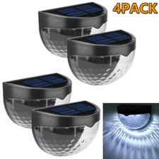 10Pcs Solar LED Power Wall Lights Deck Light Garden Waterproof Stair Fence Lamp
