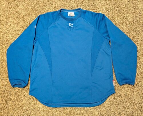 Mens Majestic Kansas City Royals Baseball Poly Texture Fleece Shirt XL-2XL - Picture 1 of 6