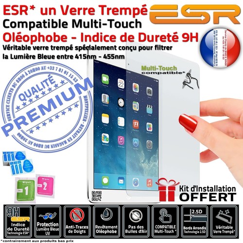 Verre Trempé iPad AIR 5 Vitre Ecran Protection Oléophobe Résistant Chocs Rayures - Zdjęcie 2 z 5