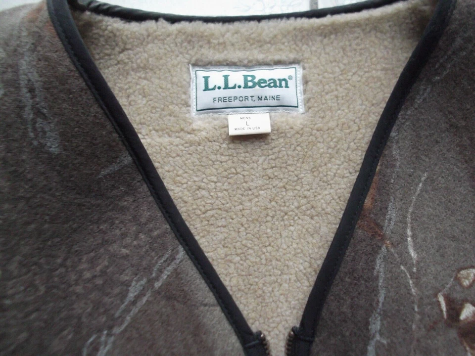 Vtg. L.L. BEAN RealTree Hardwoods Lined WOOL Zip Vest Large USA NEW WITH TAGS! - Image 2 of 4