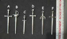 Fake Action Figure Miniature Sword - Choose Style - Fast US Shipping