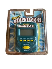 NOS VTG Radica Pocket Blackjack 21 Electronic Handheld Game Battery Sealed 1997