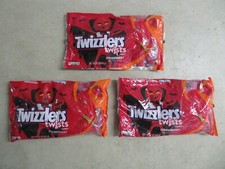 (3) Bags Of Ltd Ed Twizzlers Twists Fun Size Licorice Strawberry 22 Oz Each