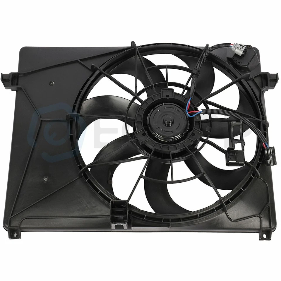 Conjunto de ventilador de refrigeración de radiador eléctrico para Kia Rondo 2007 2008 2009 2010-2012 Foto 4 de 4