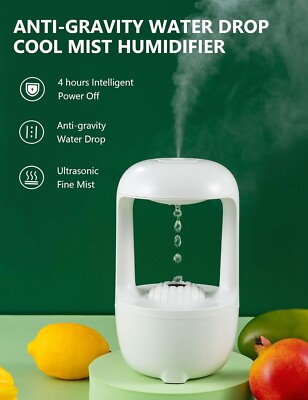 500ML Anti-Gravity Air Humidifier Water Drop Perfume Aromatherapy Humidifiers