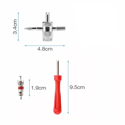 Tyre Valve Core Remover Repair-Tool Key Car Bike Quad Van Trailer Motorbike Caps - Picture 6 of 11