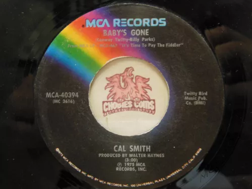 Cal Smith – Baby's Gone / She Talked A Lot About Texas, 45 RPM EX (16I)