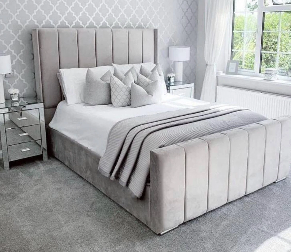 Samaira upholstered sale ottoman bed