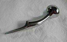 Solid Brass Chrome Finish Heavy Top Handle For Wooden Walking Cane / Stick Deep