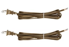Antique Lamp Cord, 12 Foot Long Replacement Repair Part, 18/2 SPT-1 Wire -2 Pack