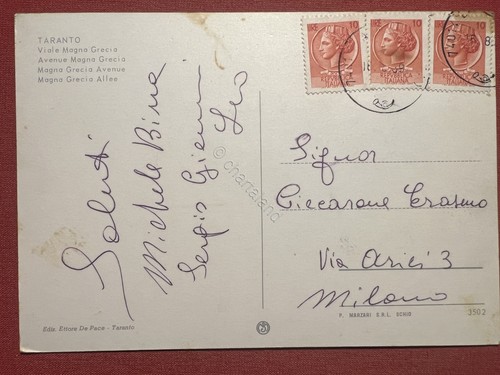 Cartolina - Taranto - Viale Magna Grecia - 1969 - Picture 2 of 2