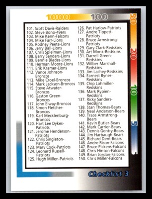 1992 Wild Card Football # 201 - 300 - Pick Your Card!