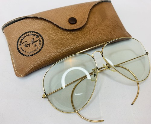 VINTAGE RAY BAN USA BAUSCH\u0026LOMB AVIATOR LARGE METAL CHANGEABLE GREY BLUE  62mm | eBay