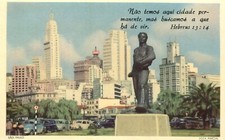 Center of Sao Paulo Brazil Statue the Sower in Dom Pedro II Park Postcard