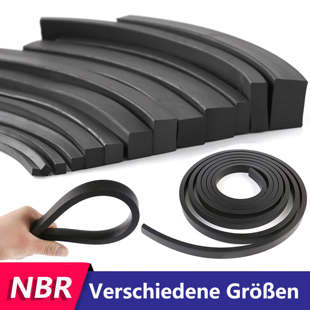 QWORK Neopren Gummistreifen - 25mm X 1,5mm X 3m Für Dichtungen & Isolation Im DIY-Bereich