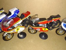 Lot de 5 Motos Courses Vintages Polistil 1:15 Ème