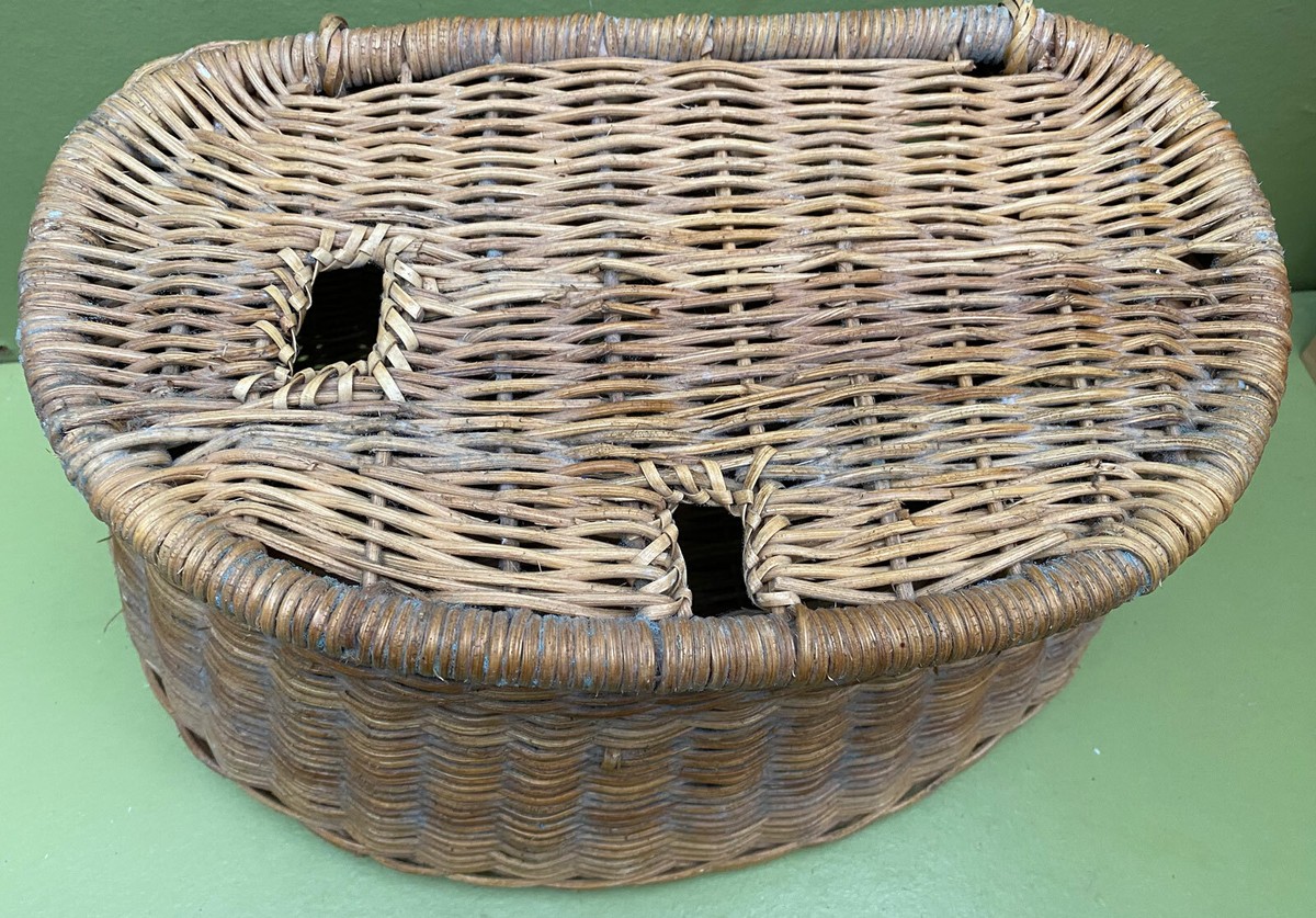 ANCIEN PANIER DE pêche goujonnière d'enfant poissons plastique 60's EUR 9,00 - FR