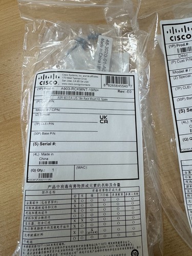 Cisco - A903-RCKMNT-19IN= - EIA 19in Rack Mount Kit Option pour le Cisc0 ASR 903 - Photo 5/6