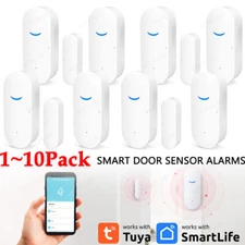 WiFi Smart Window Door Sensor Detector Home Burglar Alarm Fit For Tuya LOT