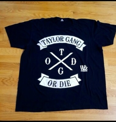 Wiz Khalifa Taylor Gang Or Die Vintage Black T Shirt XL