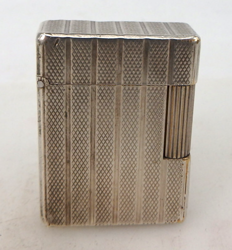 Kleines S.T. Dupont Taschenfeuerzeug Linie 1 Silverplated um 1968 (110050)