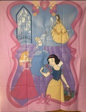 Fabric Panel three Princesses Pink Disney Cotton Polyester Blend