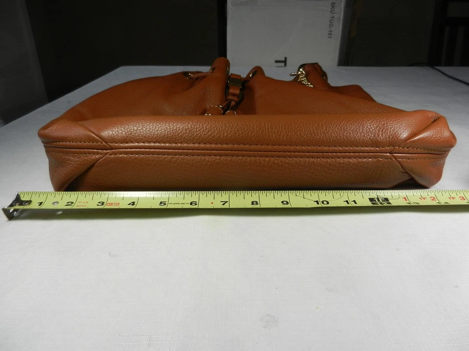 Bolso de Hombro MICHAEL KORS Camden Grande Cuero Guijarro Equipaje-Marrón Cubo LG Foto 4 de 4