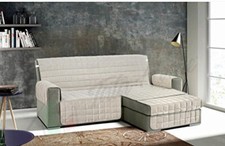 Copridivano CON PENISOLA destra sinistra Salvadivano Angolare Trapuntato BEIGE